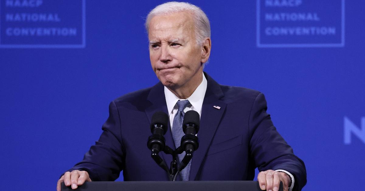 President Joe Biden speaks at the NAACP National Convention in Las Vegas, Nevada